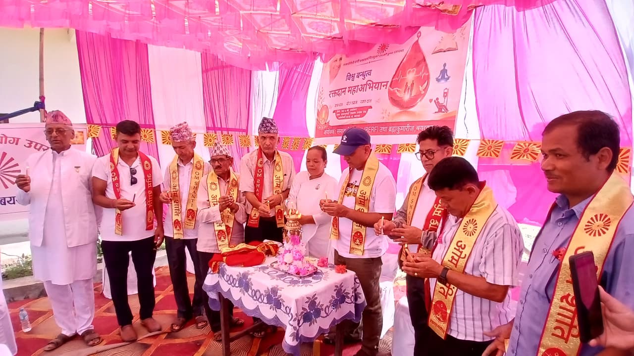बयरवन बजारमा ६८ जनाद्धारा रक्तदान
